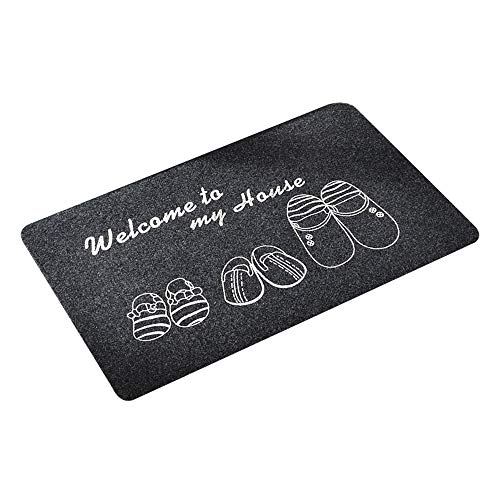 SSyang Alfombrilla Antideslizante,Zapatos De Limpieza De La Puerta Delantera,Almohadilla Absorbente De Agua,Alfombras Y Felpudos,para Pasillo,Cocina,Dormitorio(40x60 cm)