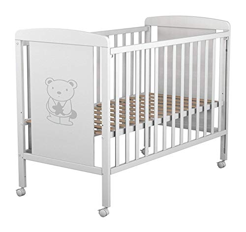 Star Ibaby Dreams Sweet 102 - Cuna de bebé 8 posiciones con cajón. Lateral abatible. Color blanco.