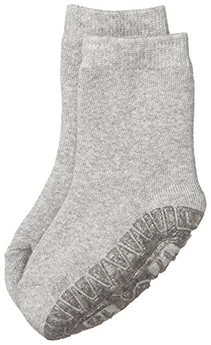 Sterntaler Calcetines con Suela de Goma Antideslizante, Gris Claro, 24 para Bebés