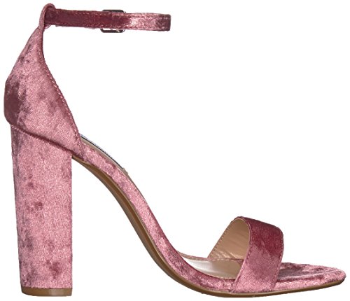Steve Madden Carrson, Sandalias con tacón Mujer, Rosa Samt, 39 EU