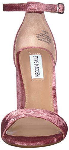 Steve Madden Carrson, Sandalias con tacón Mujer, Rosa Samt, 39 EU