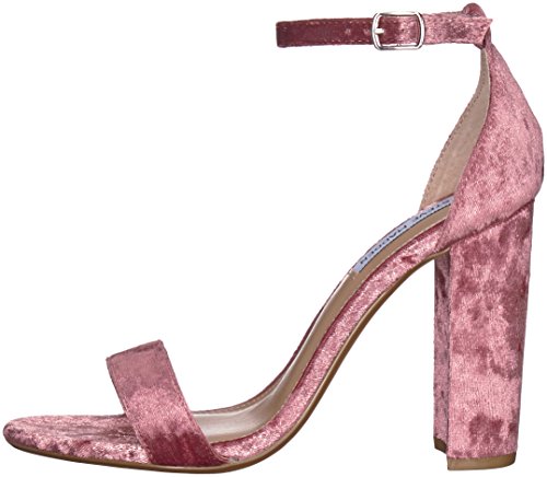 Steve Madden Carrson, Sandalias con tacón Mujer, Rosa Samt, 39 EU