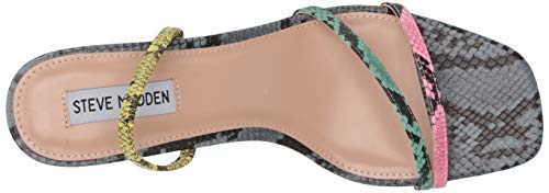 Steve Madden Loft, Sandalia con talón para Mujer, Multi Snake, 40 EU