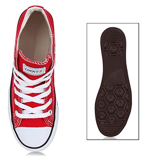 Stiefelparadies Mujer zapas Alta 26850 Rojo 43 Flandell