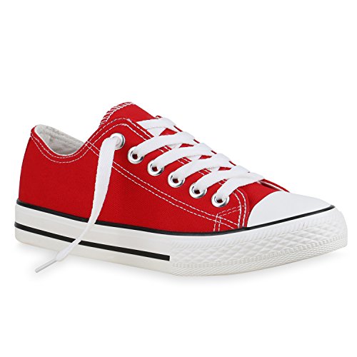 Stiefelparadies Mujer zapas caña Baja 134155 Rojo 38 Flandell