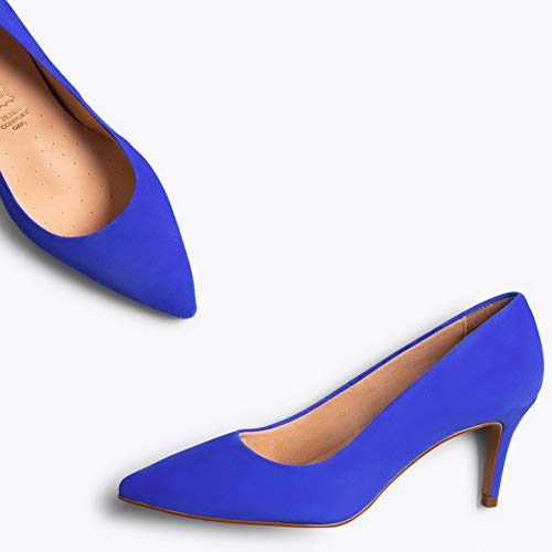 Stiletto Zapato Elegante con tacón Fino Azul ELÉCTRICO