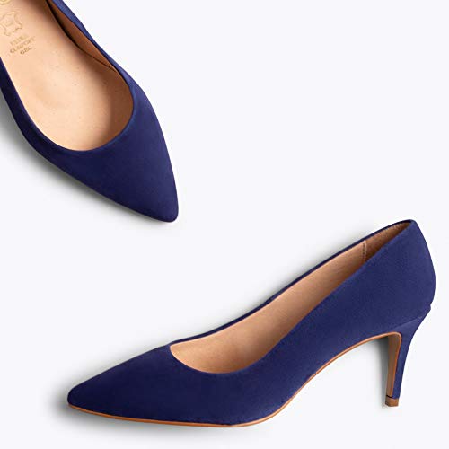 Stiletto Zapato Elegante con tacón Fino Marino