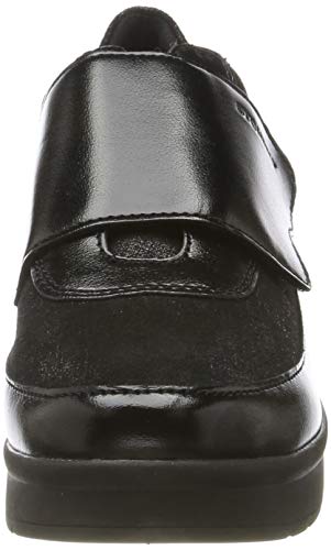 Stonefly Cream Laminated/Velour Glitter, Zapatillas de Gimnasia Mujer, Negro (Black 000), 37 EU