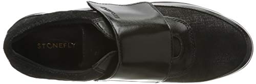 Stonefly Cream Laminated/Velour Glitter, Zapatillas de Gimnasia Mujer, Negro (Black 000), 37 EU