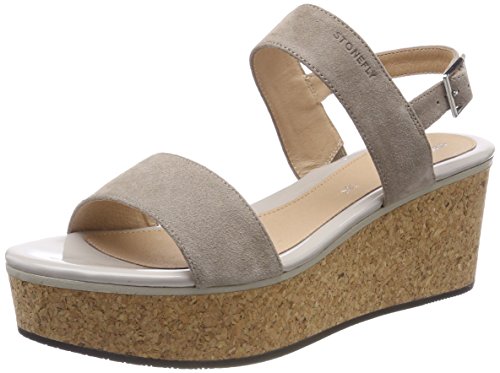 Stonefly Diva 1 Velour, Zapatos con Plataforma Mujer, Beige (Taupe Brown 075), 40 EU