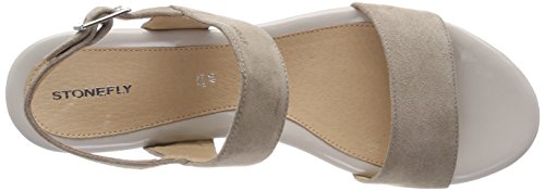 Stonefly Diva 1 Velour, Zapatos con Plataforma Mujer, Beige (Taupe Brown 075), 40 EU