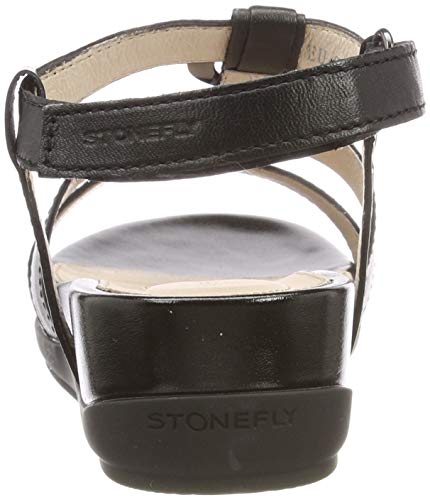 Stonefly Eve 16 Nappa, Sandalias con Tira de T Mujer, Nero (Black 000), 36 EU