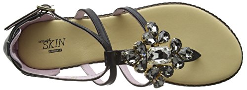Stonefly Lux 5(405-11) Leather, Sandalia con Pulsera Mujer, Negro (Black 000), 39 EU