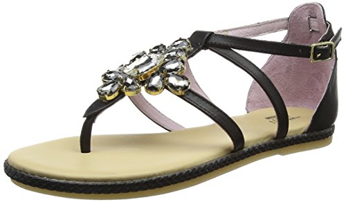 Stonefly Lux 5(405-11) Leather, Sandalia con Pulsera Mujer, Negro (Black 000), 39 EU