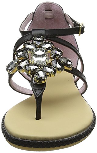 Stonefly Lux 5(405-11) Leather, Sandalia con Pulsera Mujer, Negro (Black 000), 39 EU