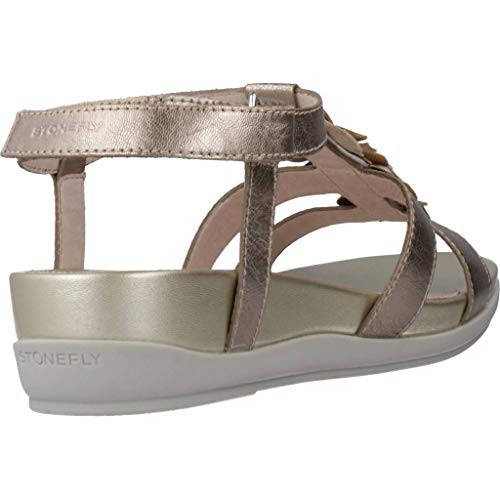 Stonefly Sandalias Chanclas Mujer Eve 21 Laminated LTH para Mujer Gold 38 EU