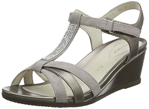 Stonefly Sweet III 9 Goat S, Zapatos con Tacon y Correa de Tobillo Mujer, Beige (Taupe Brown 075), 40 EU