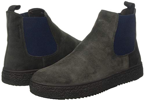 Stonefly Voyager Velour Shade, Botas Chelsea Hombre, Gris (Forged Gray 07x), 45 EU