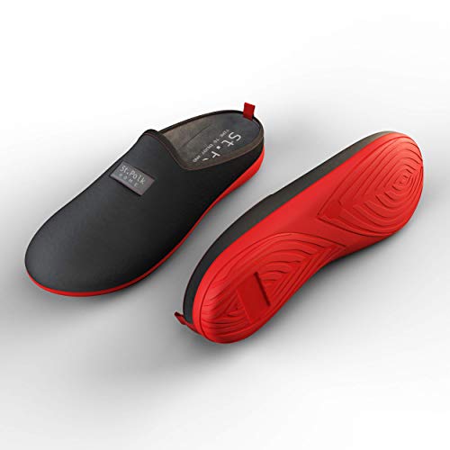St.Polk® Zapatillas de Estar en casa Hombre/Mujer con Plantilla Extraible Slippers Pantuflas Fabricadas en España Original Unisex Invierno/Verano máxima Comodidad (Negro, Numeric_42)