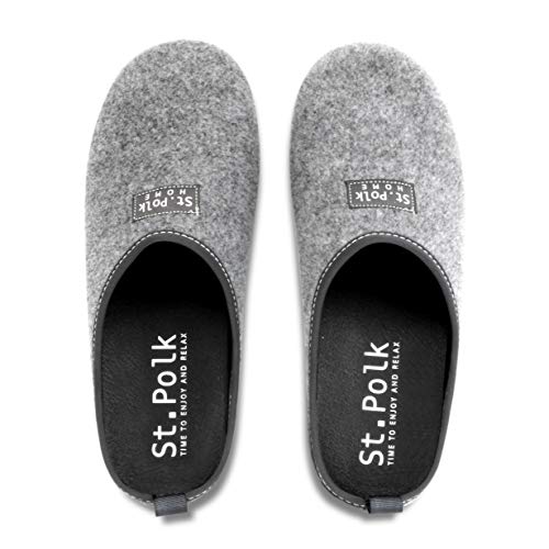 St.PolkÂ® Zapatillas casa Unisex, Gris Gris, 42/47 EU