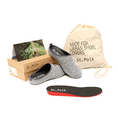 St.PolkÂ® Zapatillas casa Unisex, Gris Gris, 42/47 EU