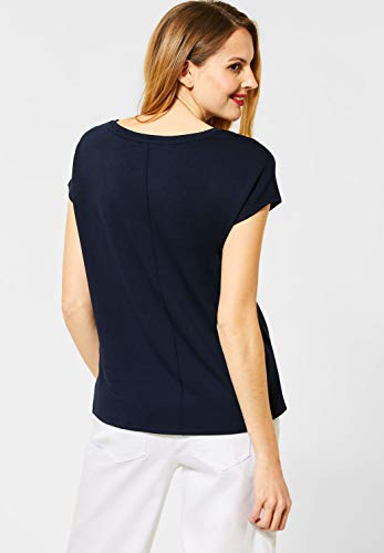 Street One 315027 Kurzarmshirt Camiseta, Deep Blue, 34 para Mujer