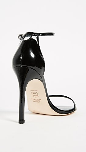 Stuart Weitzman Women's Nudistsong Heeled Sandal, Black, 7 Medium US