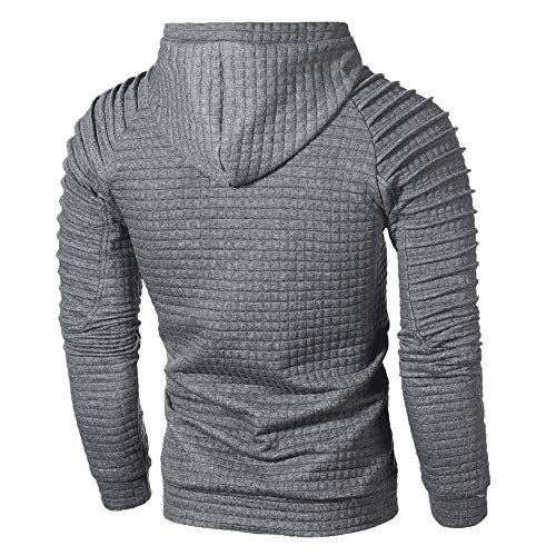 Sudadera con Capucha para Hombre, BBestseller Otoño Invierno Color Sólido Camiseta Calientes Chaqueta de Abrigo Blusa Pullover Streetwear Chándal