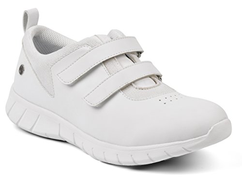 Suecos Elis, Zapatos de Trabajo Mujer, Blanco (White), 42 EU