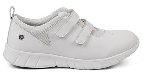 Suecos Elis, Zapatos de Trabajo Mujer, Blanco (White), 42 EU