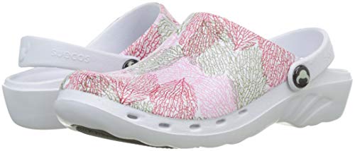 Suecos Oden Coral, Zuecos de Trabajo Mujer, Multicolor (Estampado 28), 38 EU