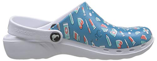 Suecos Oden Medical, Zuecos de Trabajo Mujer, Multicolor (Estampado 27), 40 EU
