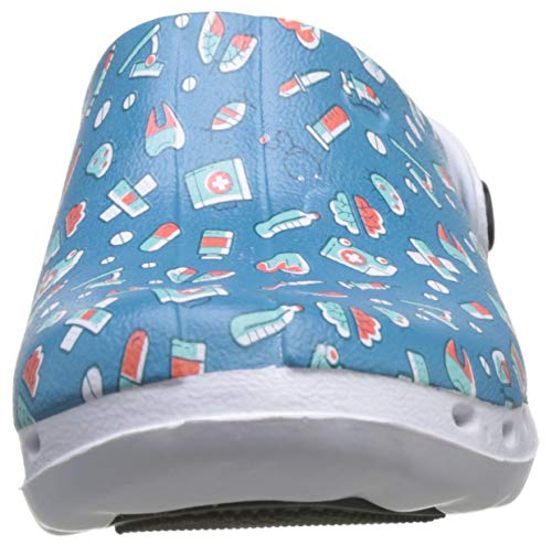 Suecos Oden Medical, Zuecos de Trabajo Mujer, Multicolor (Estampado 27), 40 EU