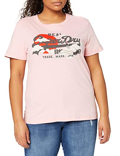 Superdry VL Rising Sun tee Camiseta, Ballet Pink, 16 para Mujer