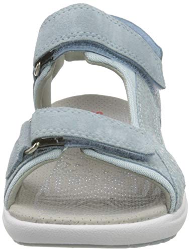 superfit Rainbow, Sandalia con Pulsera para Niñas, Azul Claro 85, 35 EU