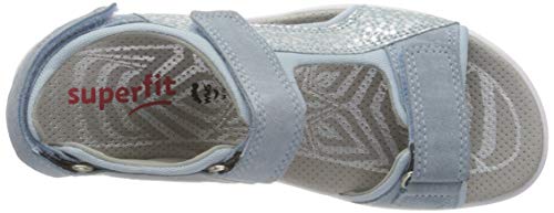 superfit Rainbow, Sandalia con Pulsera para Niñas, Azul Claro 85, 35 EU