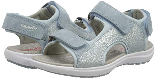 superfit Rainbow, Sandalia con Pulsera para Niñas, Azul Claro 85, 35 EU