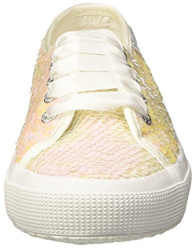 Superga 2750 PAIRIDESCENTW, Zapatillas Mujer, Blanco Blanco Iridiscente, 39 EU