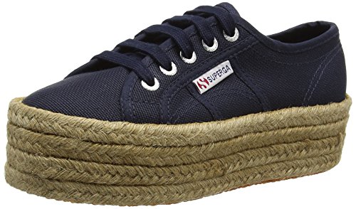 Superga S0099Z0, Alpargatas con Plataforma Unisex Adulto, Azul (Navy), 36 EU (talla del fabricante: 3.5 UK)