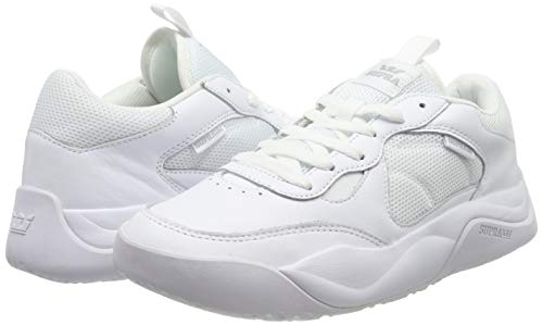 Supra Pecos, Zapatillas de Skateboard Unisex Adulto, Blanco (White-White-M 101), 44 EU