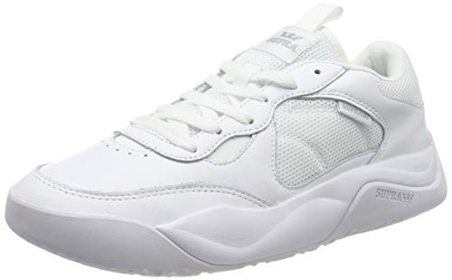 Supra Pecos, Zapatillas de Skateboard Unisex Adulto, Blanco (White-White-M 101), 44 EU