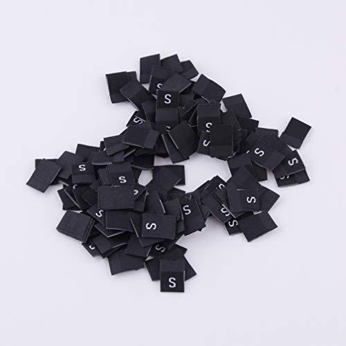 SUPVOX 500 Piezas de Etiquetas de Tamaño de Ropa Cosen en Xs S M L Xl Etiquetas de Tamaño de Tela Múltiple Etiqueta Cada Tamaño 100 Piezas para Camisas de Ropa Artesanales Negras