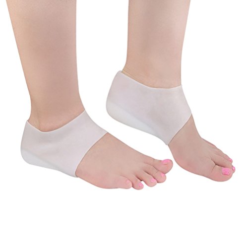 SUPVOX Aumento de altura Calcetines Heel Lift Gel Plantillas Protector de talón invisible para hombres y mujeres