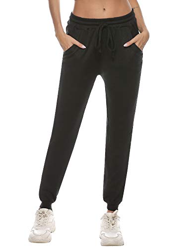 Sykooria Pantalones de chándal para Mujer Pantalones Deportivos de Punto con Cordones Pantalones Deportivos Deportivos con Cintura con cordón para Correr Gimnasio