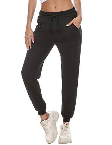 Sykooria Pantalones de chándal para Mujer Pantalones Deportivos de Punto con Cordones Pantalones Deportivos Deportivos con Cintura con cordón para Correr Gimnasio