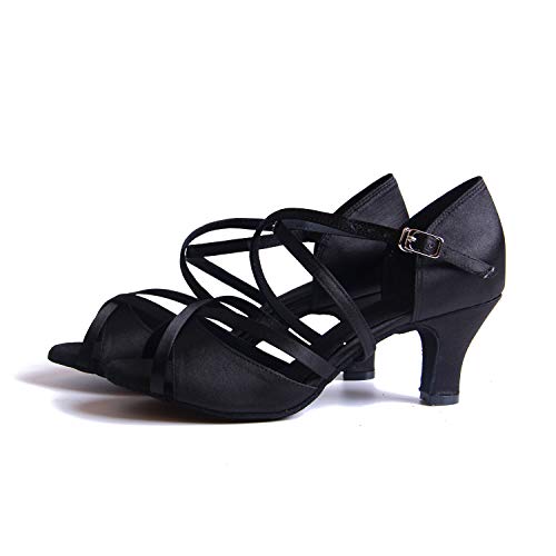 Syrads Zapatos de Baile Latino para Mujer Salsa Tango Bachata Vals Zapatos de Baile de Salón Suela Blanda 1010