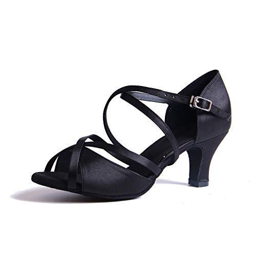 Syrads Zapatos de Baile Latino para Mujer Salsa Tango Bachata Vals Zapatos de Baile de Salón Suela Blanda 1010
