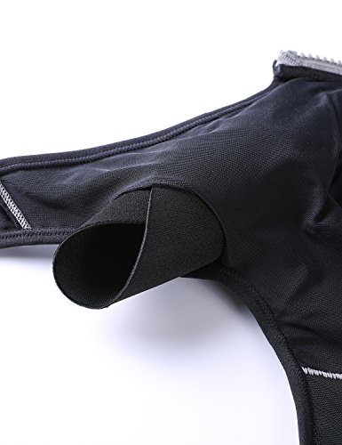 SYROKAN - Sujetador Deportivo con Cremallera Delantera para Mujer Negro 100B