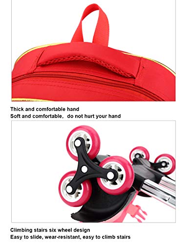 TAAMBAB Trolley Mochila Bolsa de Hombro con Ruedas - Bolsa de Escuela Bolsa de Viaje Equipaje Maleta Vacaciones al aire libre para Niños Estudiante