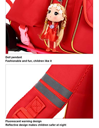 TAAMBAB Trolley Mochila Bolsa de Hombro con Ruedas - Bolsa de Escuela Bolsa de Viaje Equipaje Maleta Vacaciones al aire libre para Niños Estudiante